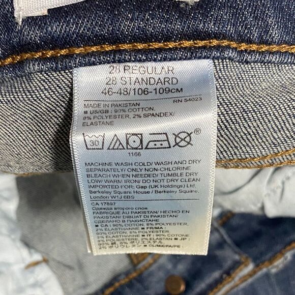 Banana Republic Premium Denim Straight Crop Jeans‎ Size 28 Distressed Raw Hem - Picture 11 of 12